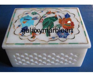 multi color inlay with filgree work box RE3453